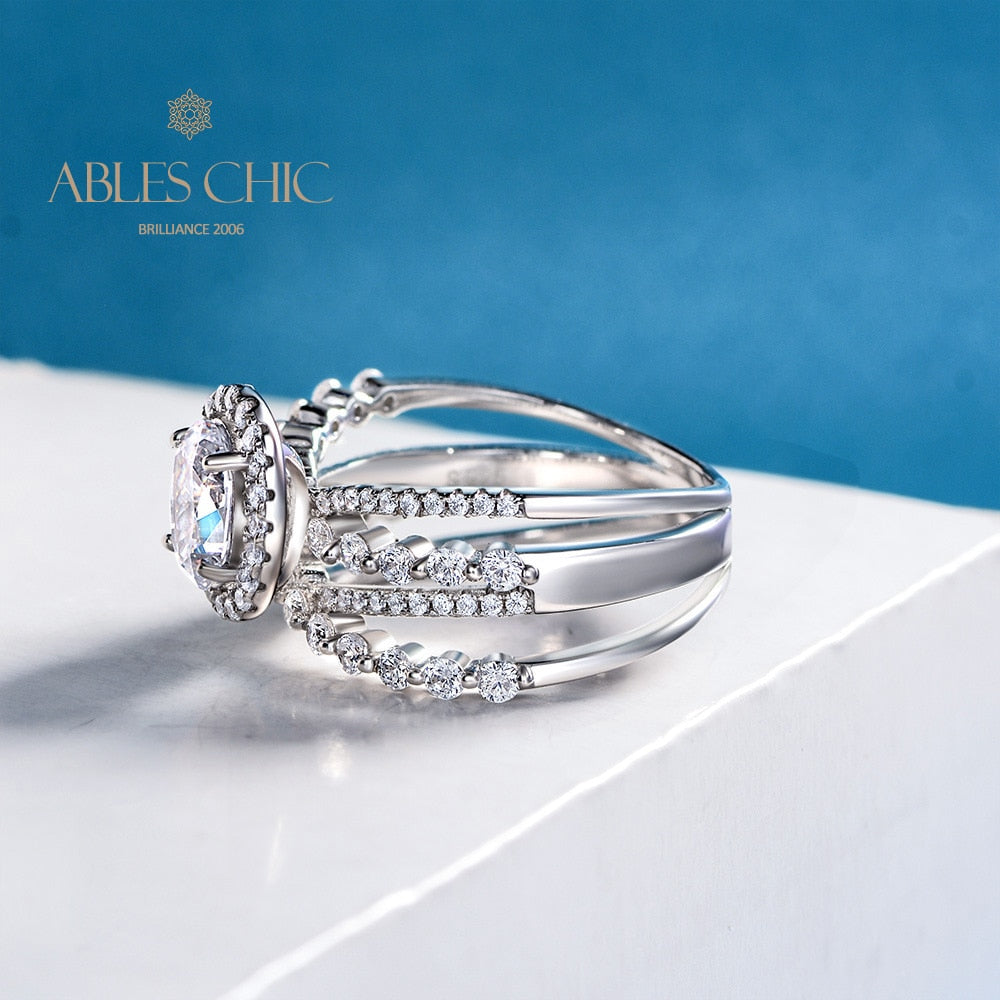 Statement-Ring mit 4 Strängen Diamanten R1381
