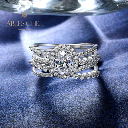 Statement-Ring mit 4 Strängen Diamanten R1381