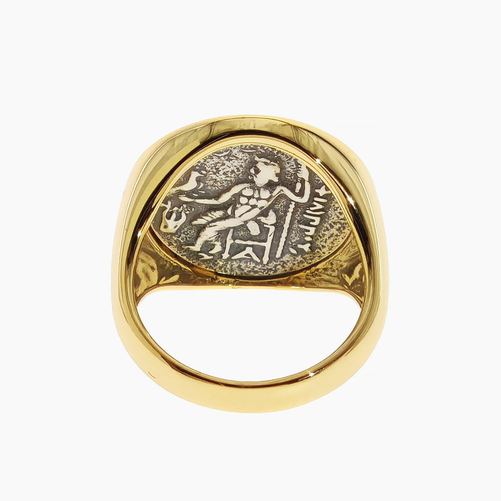 Hercules Coin Signet Ring