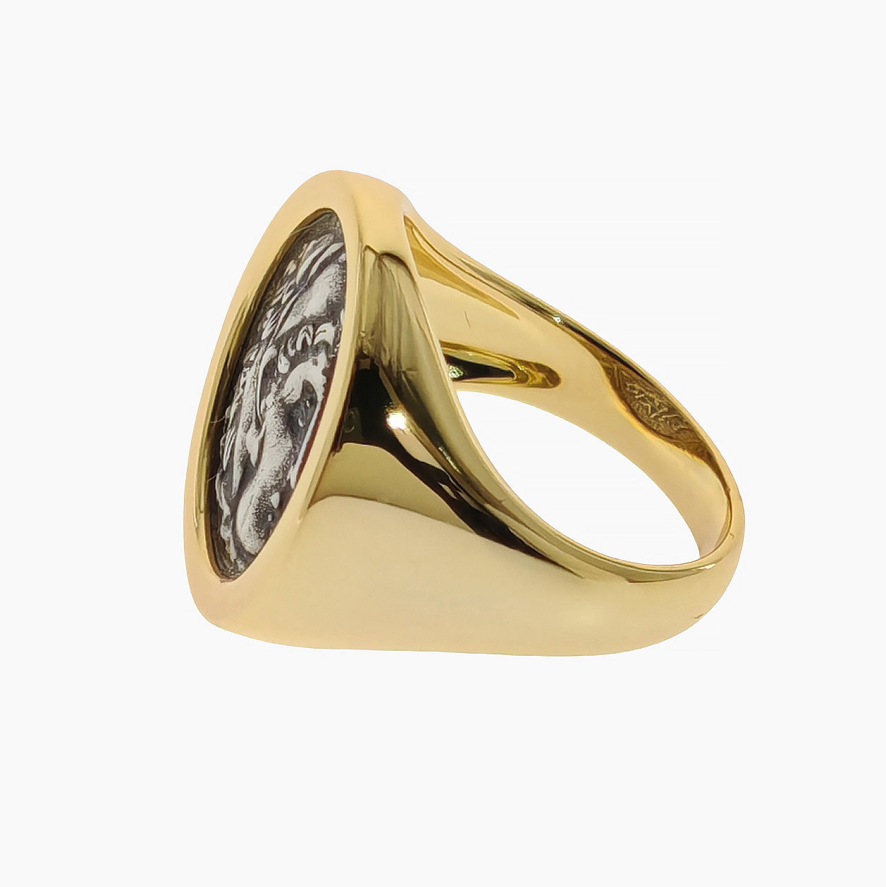 Hercules Coin Signet Ring