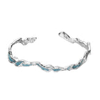 Alien Blau Emaille Scrunched Armreif B1011