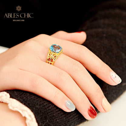 Asscher-Schliff-Topasring 5910