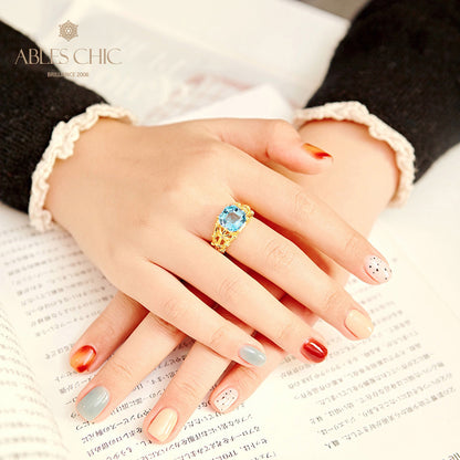 Asscher-Schliff-Topasring 5910