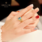 Asscher-Schliff-Topasring 5910