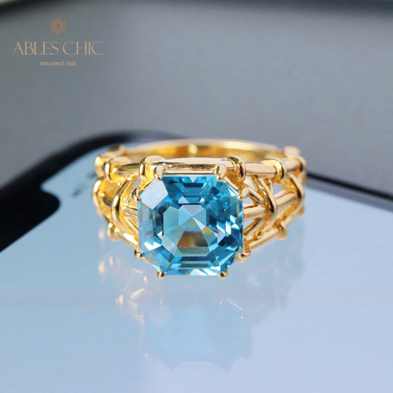Asscher-Schliff-Topasring 5910