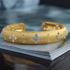 Seidiges Element Kleeblatt Armband 6037