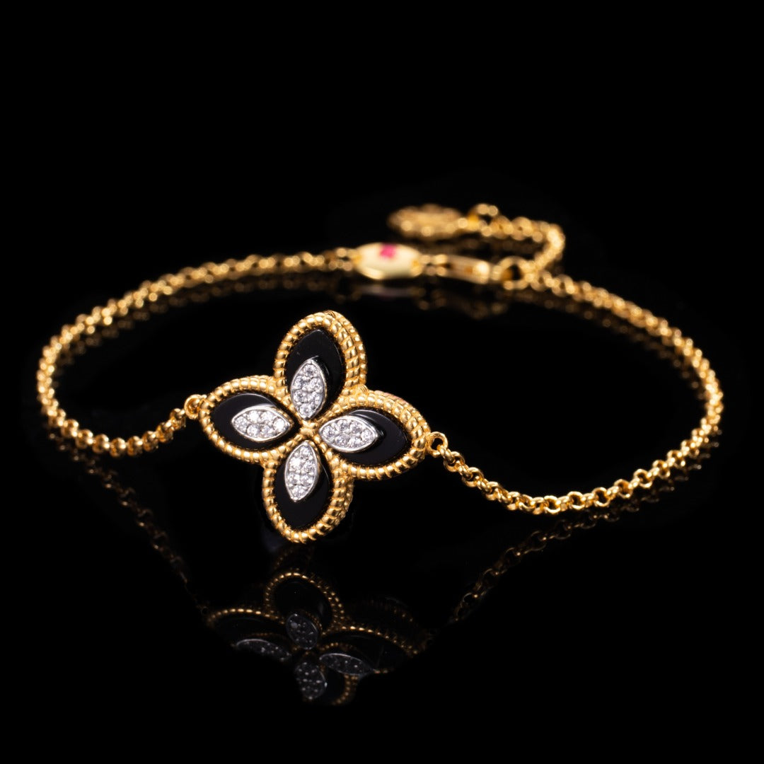 Muschelachat-Klee-Armband 6168