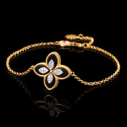 Muschelachat-Klee-Armband 6168
