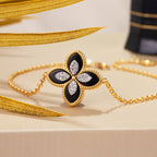 Muschelachat-Klee-Armband 6168