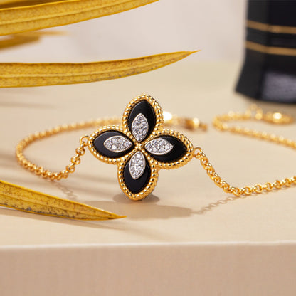 Muschelachat-Klee-Armband 6168