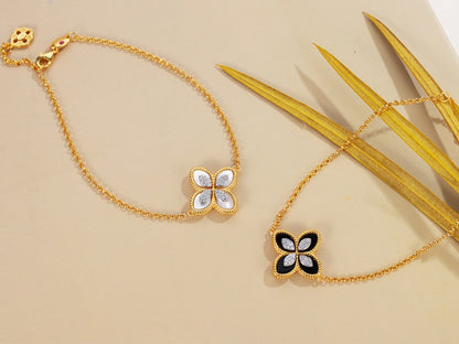 Muschelachat-Klee-Armband 6168