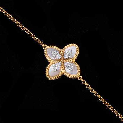 Muschelachat-Klee-Armband 6168