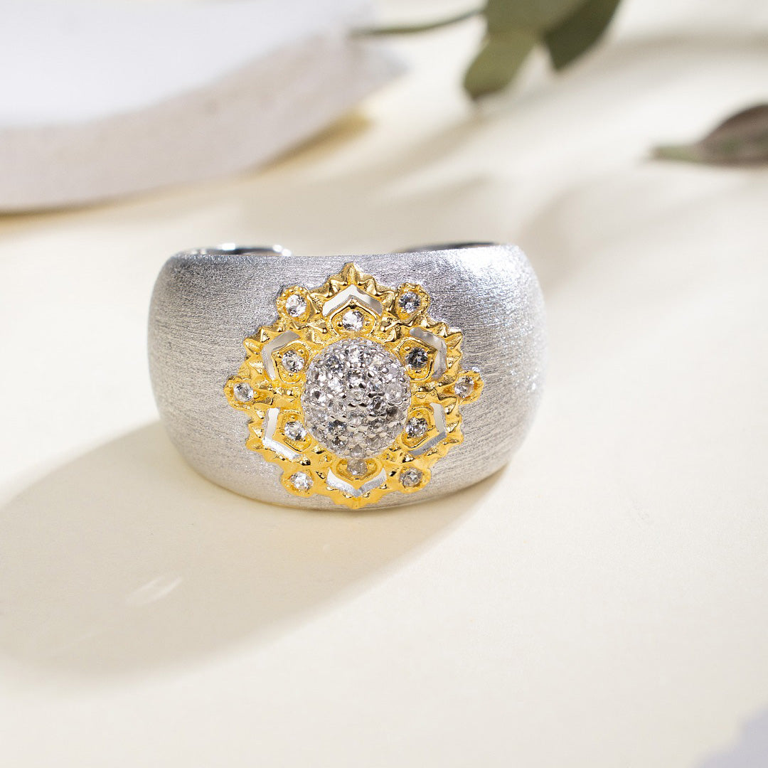 Topas-Blumen-Seidenring 6191