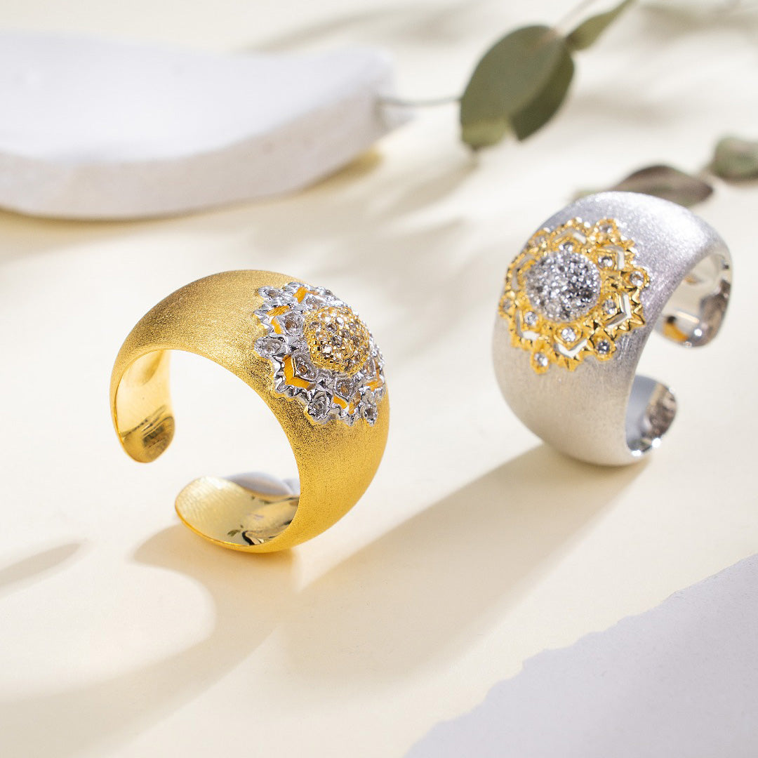 Topas-Blumen-Seidenring 6191