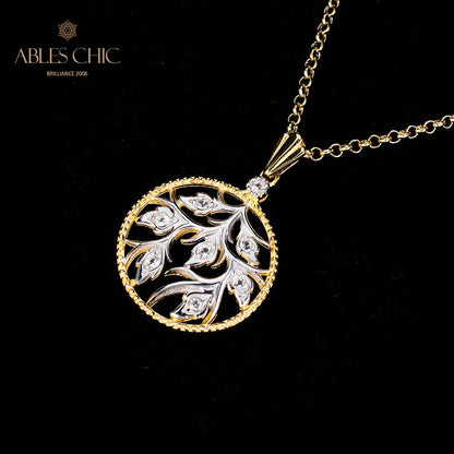 Zweifarbige Bouquet-Halskette 6192