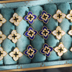 Lapis Kleeblatt Ohrringe 6201