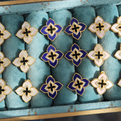 Lapis Kleeblatt Ohrringe 6201