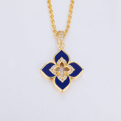 Blaue Kleeblatt-Sternenkette 6204