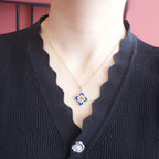 Blaue Kleeblatt-Sternenkette 6204