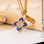 Blaue Kleeblatt-Sternenkette 6204