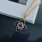 Blaue Kleeblatt-Sternenkette 6204