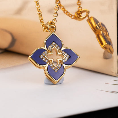 Blaue Kleeblatt-Sternenkette 6204