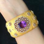 Natürliches Amethyst-Blumenarmband 6206