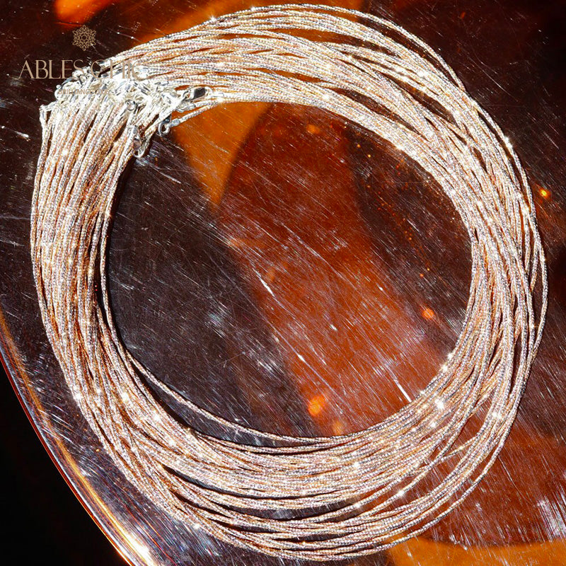 Dreifarbige geflochtene Halskette 6212