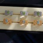 Filigraner Ring aus natürlichem Topasseil 6219