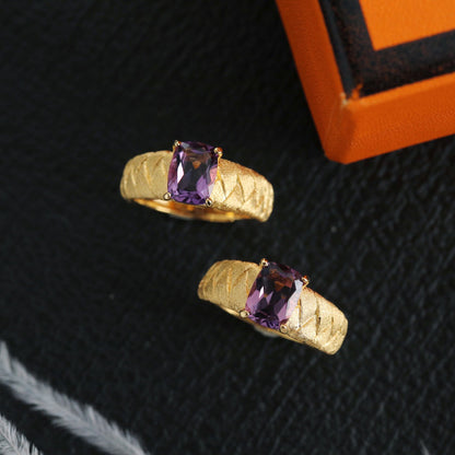 Natürlicher Kristall-Seidenring 6233