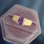 Natürlicher Kristall-Seidenring 6233