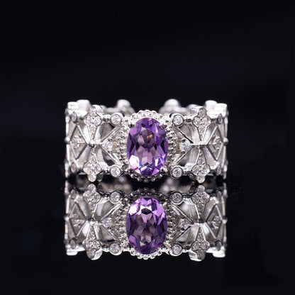 Filigranring mit floralem Laubsägewerk 6240