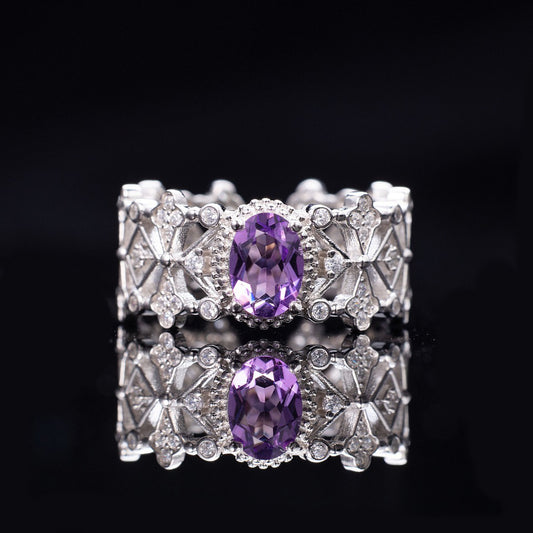 Filigranring mit floralem Laubsägewerk 6240
