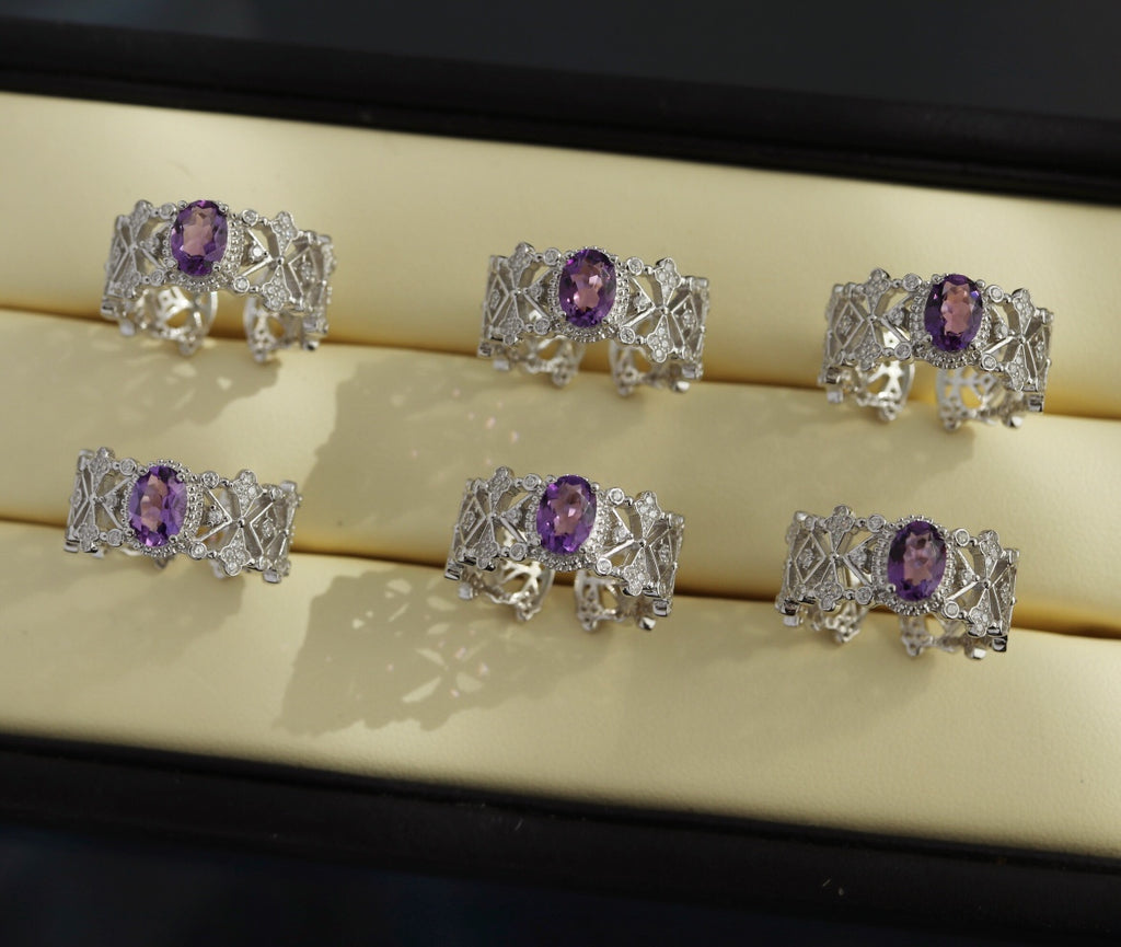 Filigranring mit floralem Laubsägewerk 6240