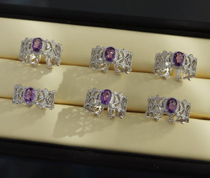Filigranring mit floralem Laubsägewerk 6240
