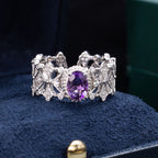 Filigranring mit floralem Laubsägewerk 6240