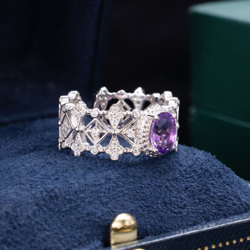 Filigranring mit floralem Laubsägewerk 6240