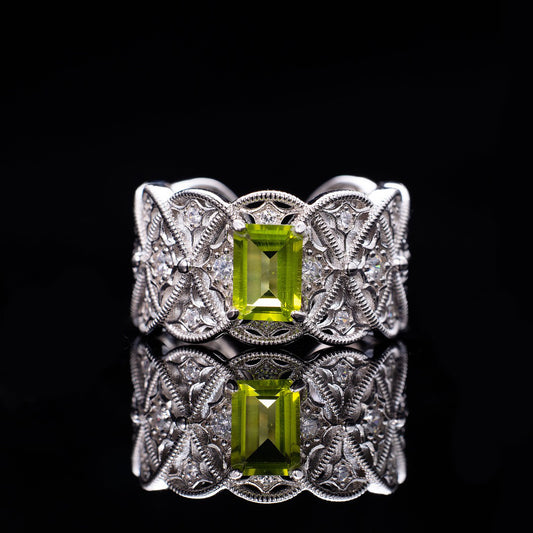 Filigraner Ring aus natürlichem Topasseil 6219