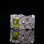 Filigraner Ring aus natürlichem Topasseil 6219