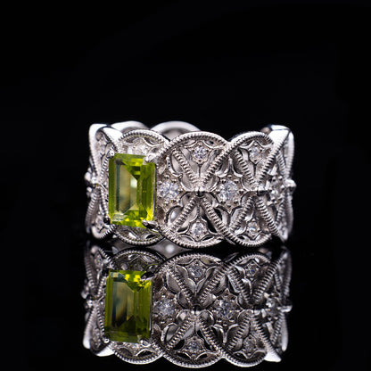 Filigraner Ring aus natürlichem Topasseil 6219