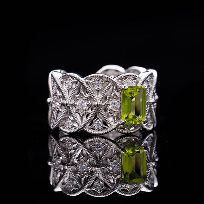 Filigraner Ring aus natürlichem Topasseil 6219