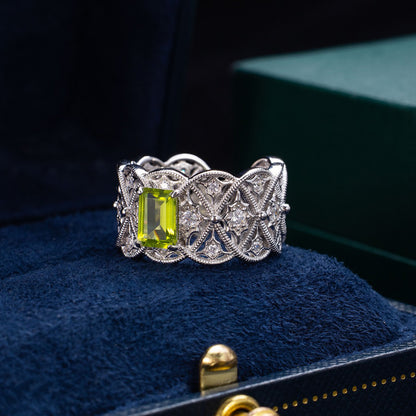 Filigraner Ring aus natürlichem Topasseil 6219