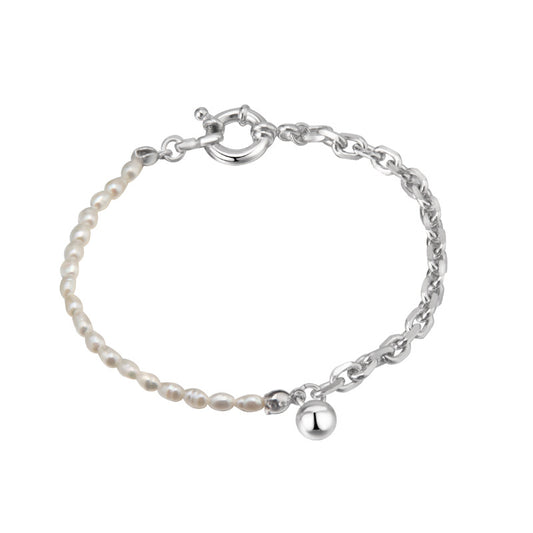 Dickes Perlenarmband mit Kabelkette B1004