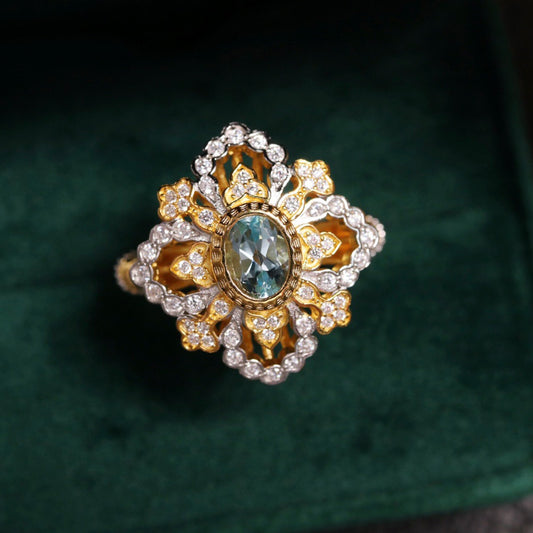Filigraner Kleeblatt-Blumenring 6303