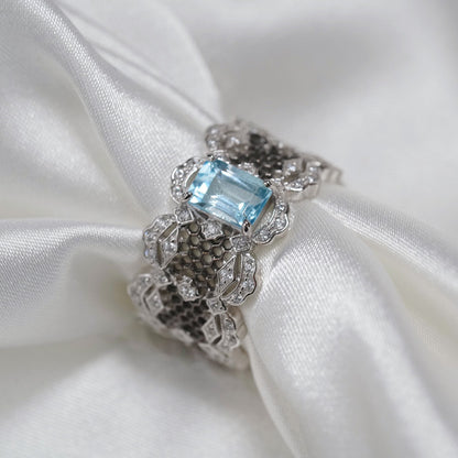 Spitzenring mit natürlichem Edelstein 6305