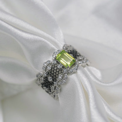 Spitzenring mit natürlichem Edelstein 6305