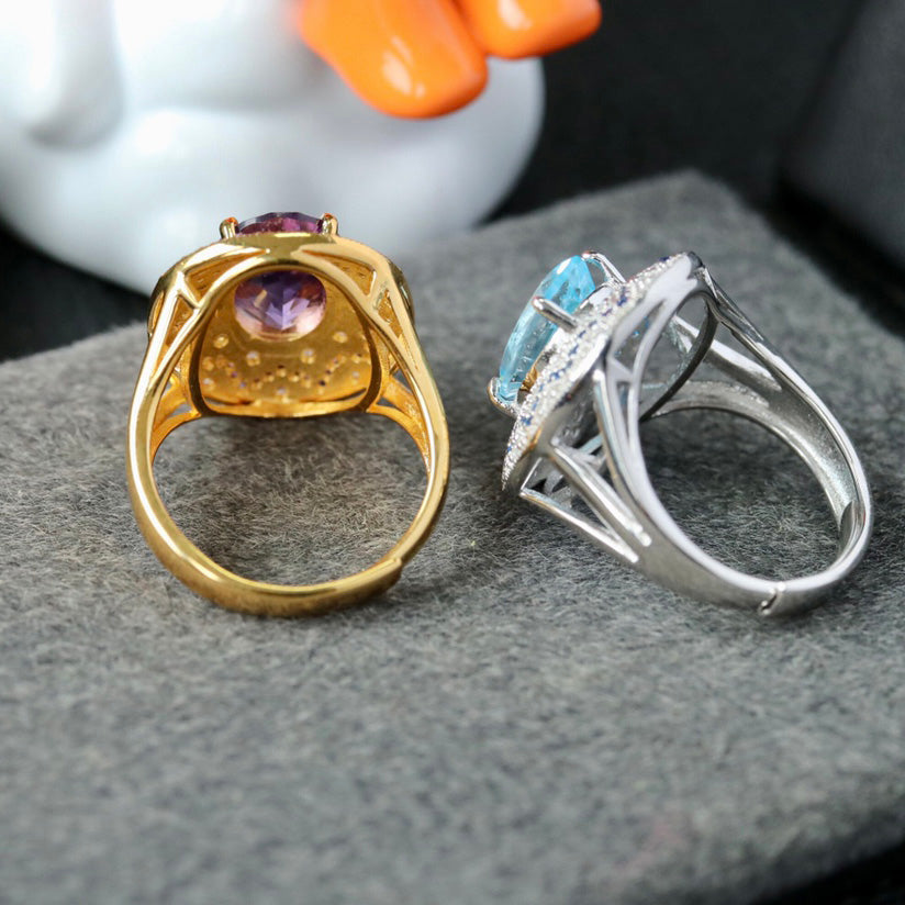 Blumenring mit Topas-Pavé 6359