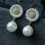 Seidige Gänseblümchen-Ohrringe 6395