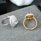Ovaler Ring aus natürlichem Granat 6424