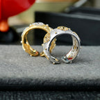 Offener Ring mit Laubsägearbeit, seidig, 6436